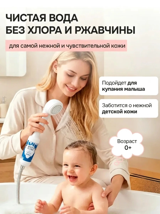 Фильтр для душа от хлора и примесей, сменный картридж