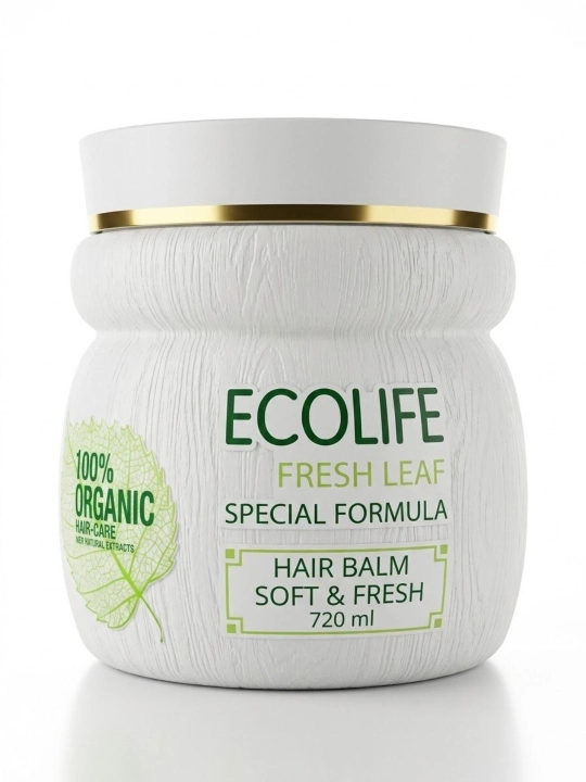Ecolife Yangi barg soch balzami (Yumshoqlik va tazelik/mayinlik) - 