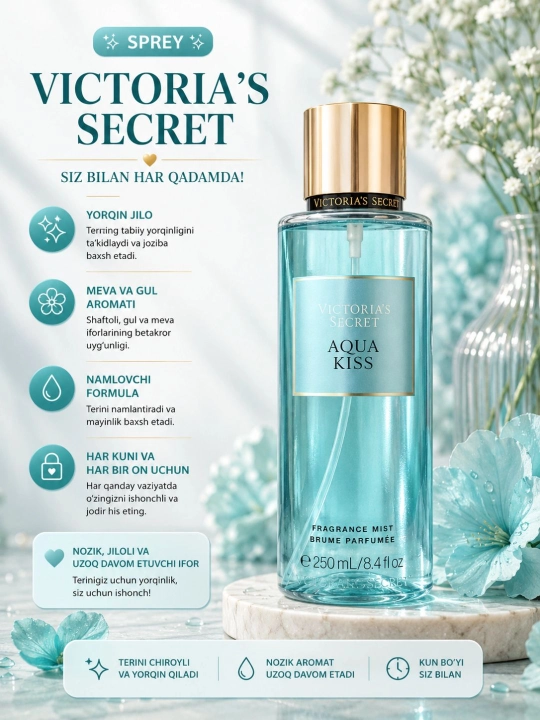 Victoria's secret sprey, tana uchun mist AQSH, 250 ml