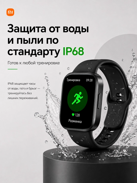 Смарт-часы REDMI Watch 6 Active, AMOLED 1,85″, Bluetooth-звонки, IP68, до 18 дней