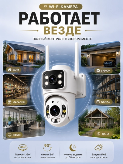 Камера видеонаблюдения, Умная Wi-Fi камера, камера 360 Full HD