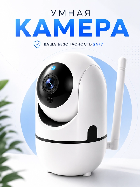 Kuzatuv kamerasi, Aqlli Wi-Fi kamera, 360° Full HD kamera - 