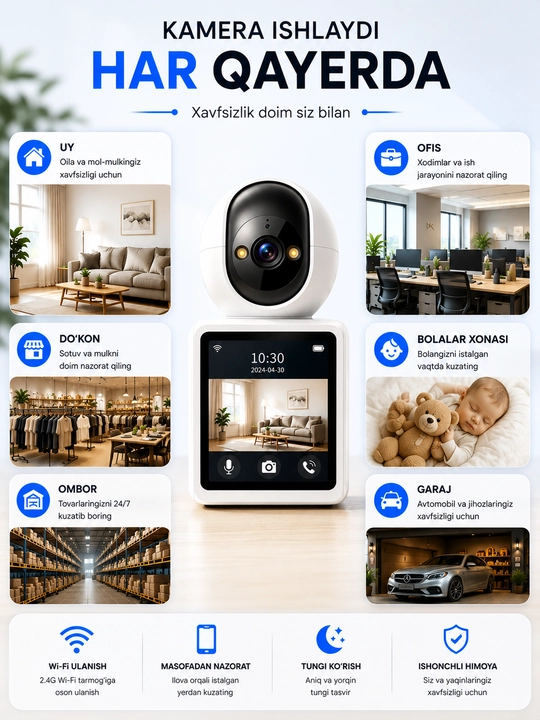 Камера видеонаблюдения, Умная Wi-Fi камера, камера 360 Full HD
