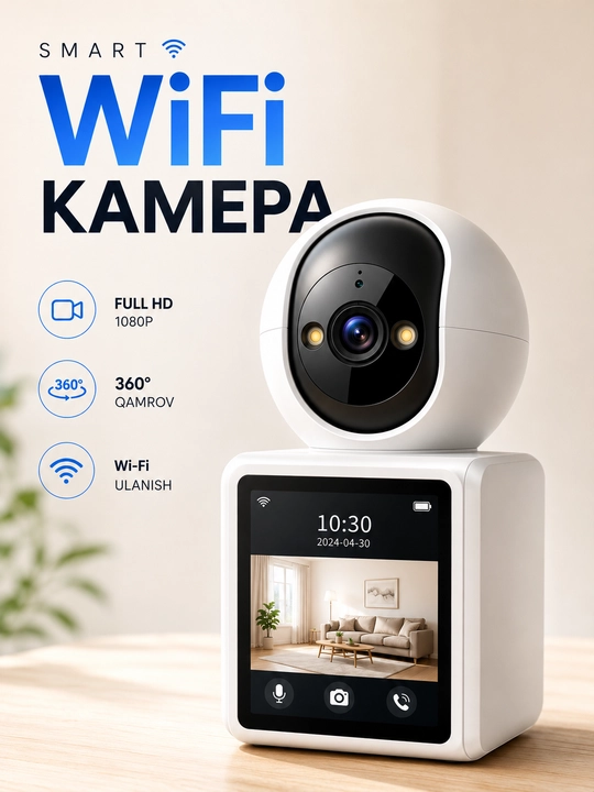 Камера видеонаблюдения, Умная Wi-Fi камера, камера 360 Full HD - 