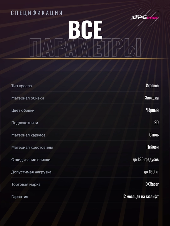 Игровое кресло DXRACER