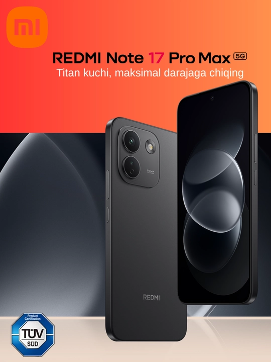 Redmi Note 17 Pro Max, 9210 мАч, 100 Вт, классический дизайн со скругленными углами - 