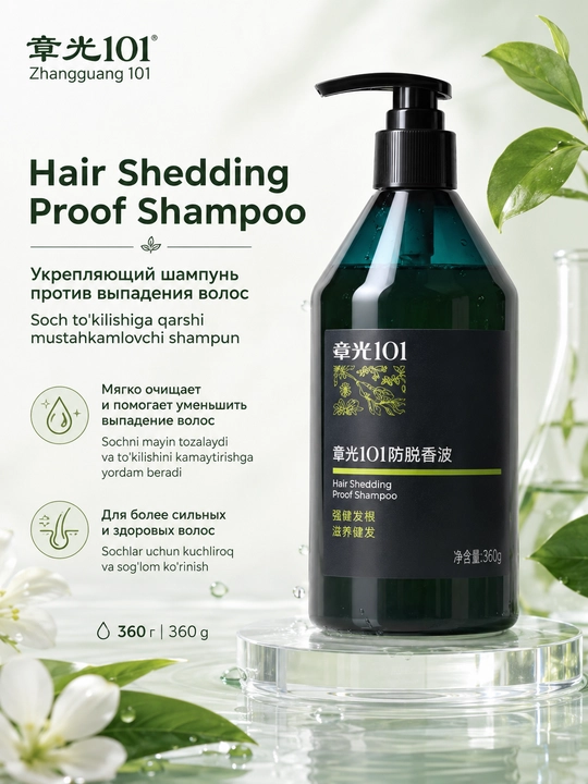 Шампунь Zhangguang 101 Hair Shedding Proof Shampoo против выпадения, 360 г - 