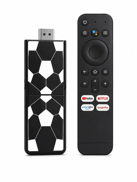 Android TV Stick 4K Smart TV приставка, Wi-Fi и пульт с голосовым управлением - 