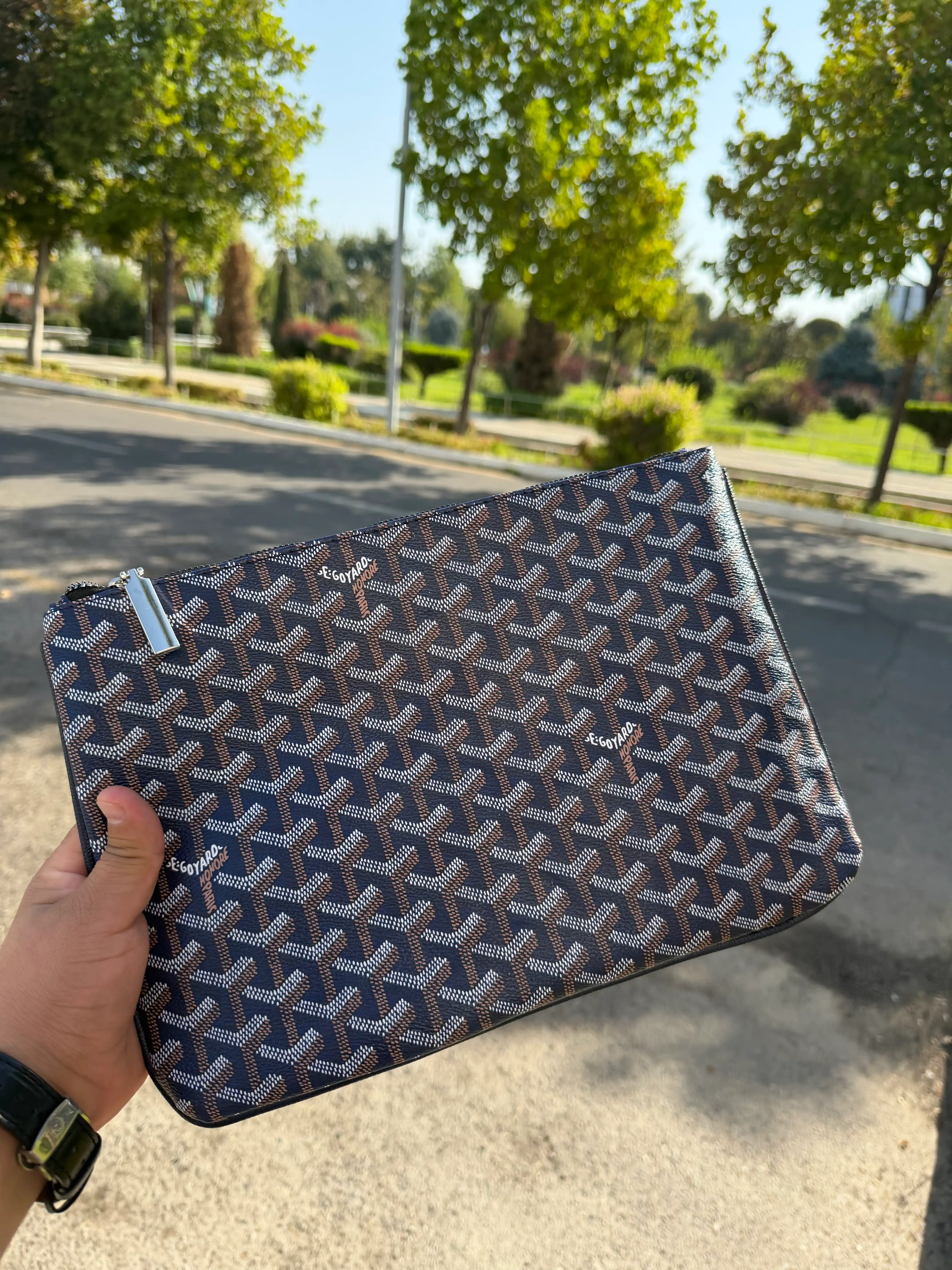 Мужская сумка Goyard, барсетка из эко-кожи, барсетка для мужчин, клатч, дипломат