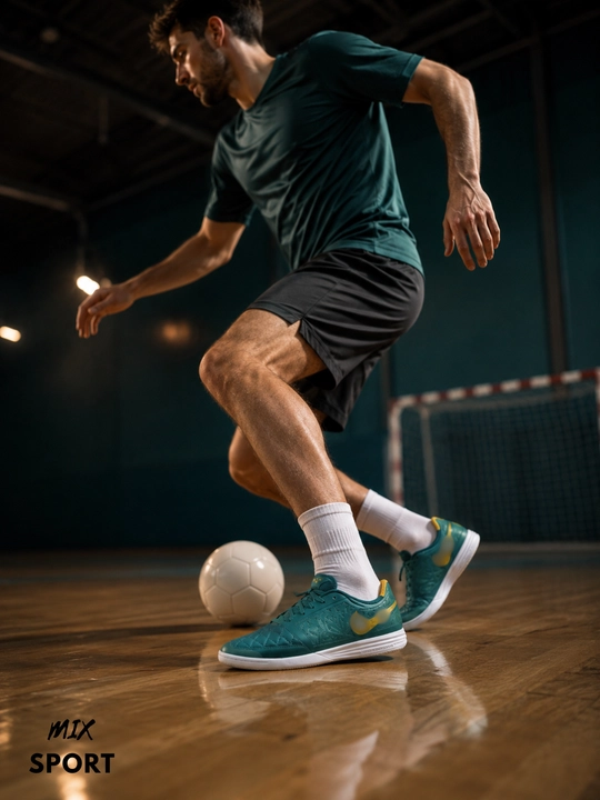 Futzal uchun yengil, qulay va sirpanishga chidamli taglikli sport oyoq kiyimi