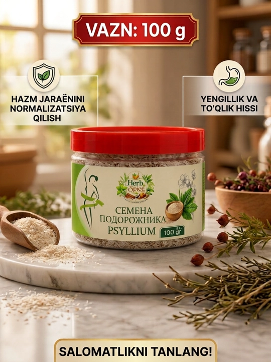 Psyllium tabiiy o'simlik tolasi