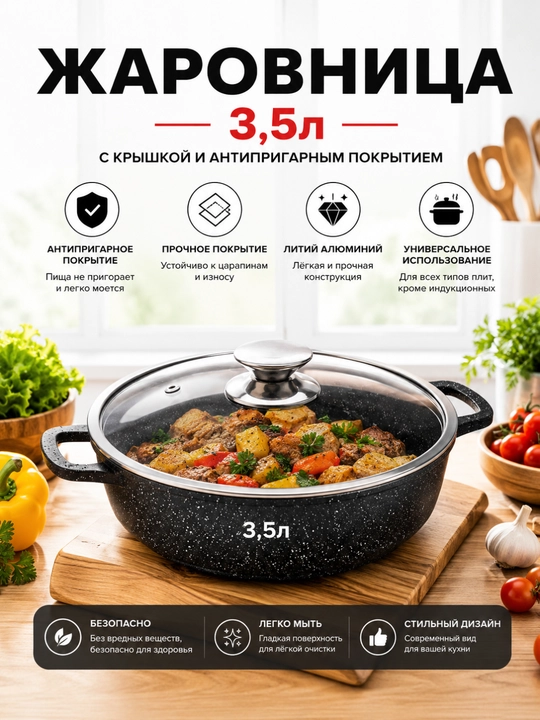 Жаровня с крышкой - 