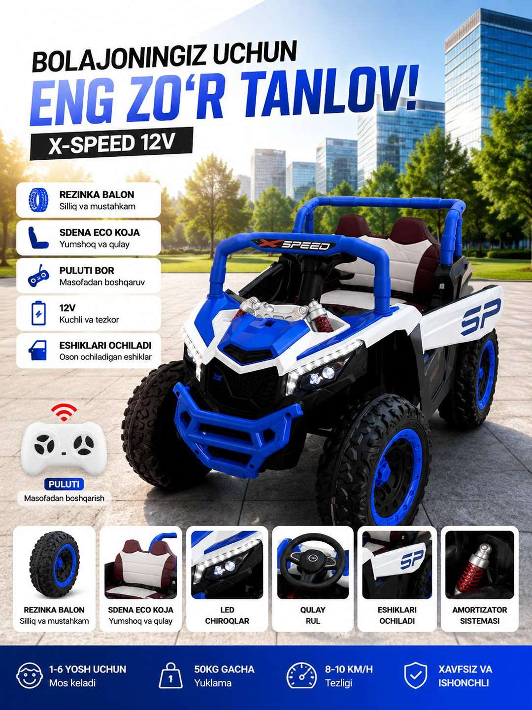 Bolalar uchun elektromobil - 