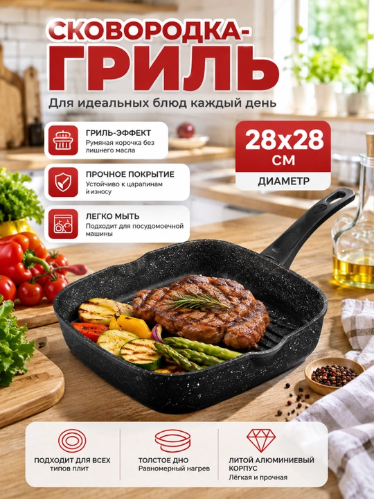 Сковородка гриль - 
