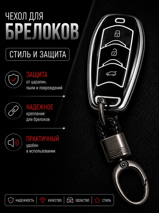 Jetour Fengon avtomobil kaliti-pultining karabinli g‘ilofi, avtomobil kaliti uchun himoya g‘ilofi - 
