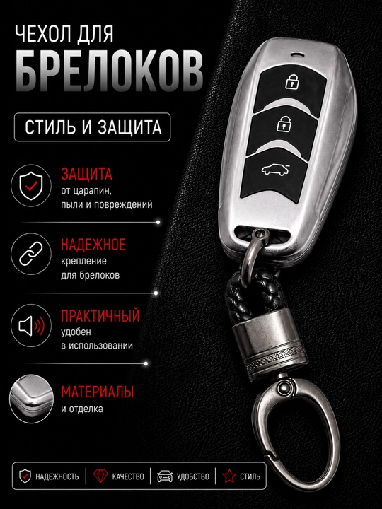 Jetour Fengon avtomobil kaliti-pultining karabinli g‘ilofi, avtomobil kaliti uchun himoya g‘ilofi - 