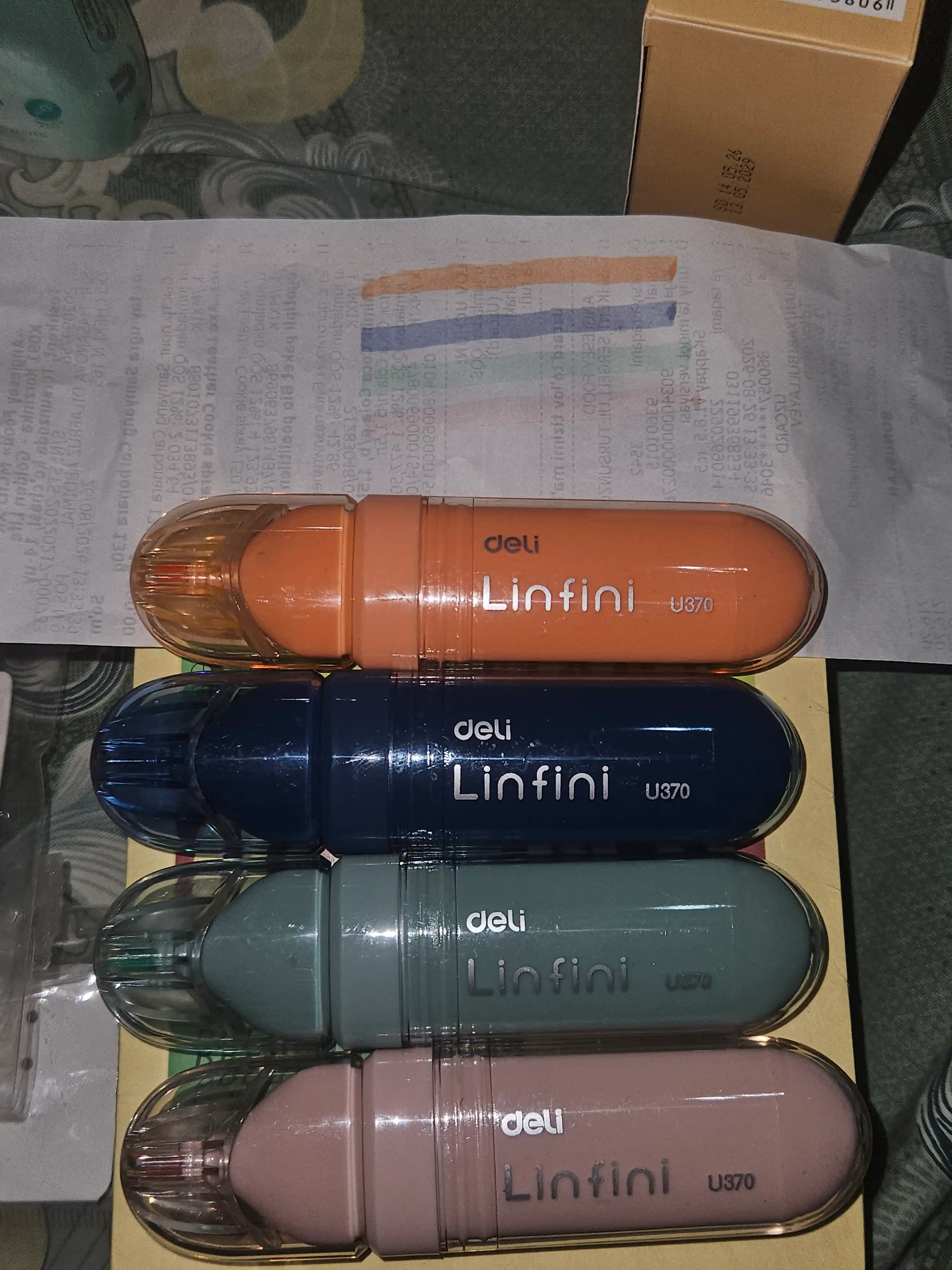 Linfini Deli EU370 matn ajratgichlar to‘plami, 4 ta rang