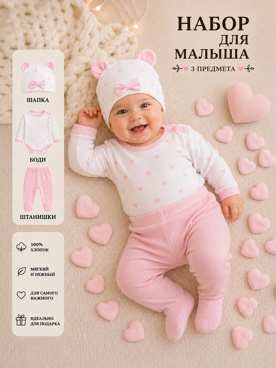 Yangi tug‘ilganchaqaloqlar uchun kiyim, 0-6 oylik chaqaloqlar uchun xb kiyim, ishton, bodiy - 