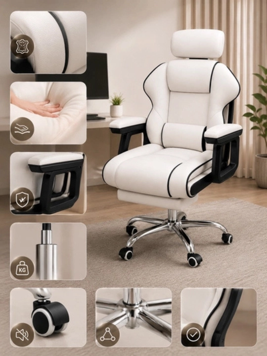 Kreslo ofis va kompyuter uchun ergonomik, balandligi sozlanadigan, 120 kg gacha