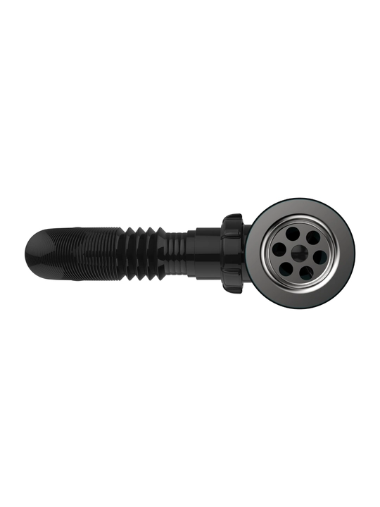 Aquant сифон для кухни 1½"x40, чёрный, металл. решётка - B0184-30-MR