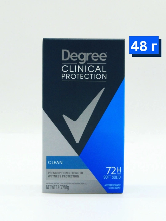 Degree Clinical Protection дезодорант-антиперспирант для мужчин, 72 часа защиты, 48 г