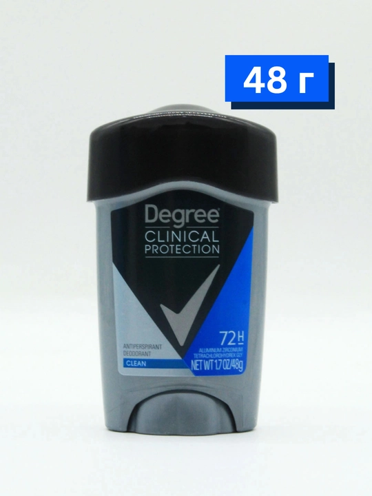 Degree Clinical Protection дезодорант-антиперспирант для мужчин, 72 часа защиты, 48 г