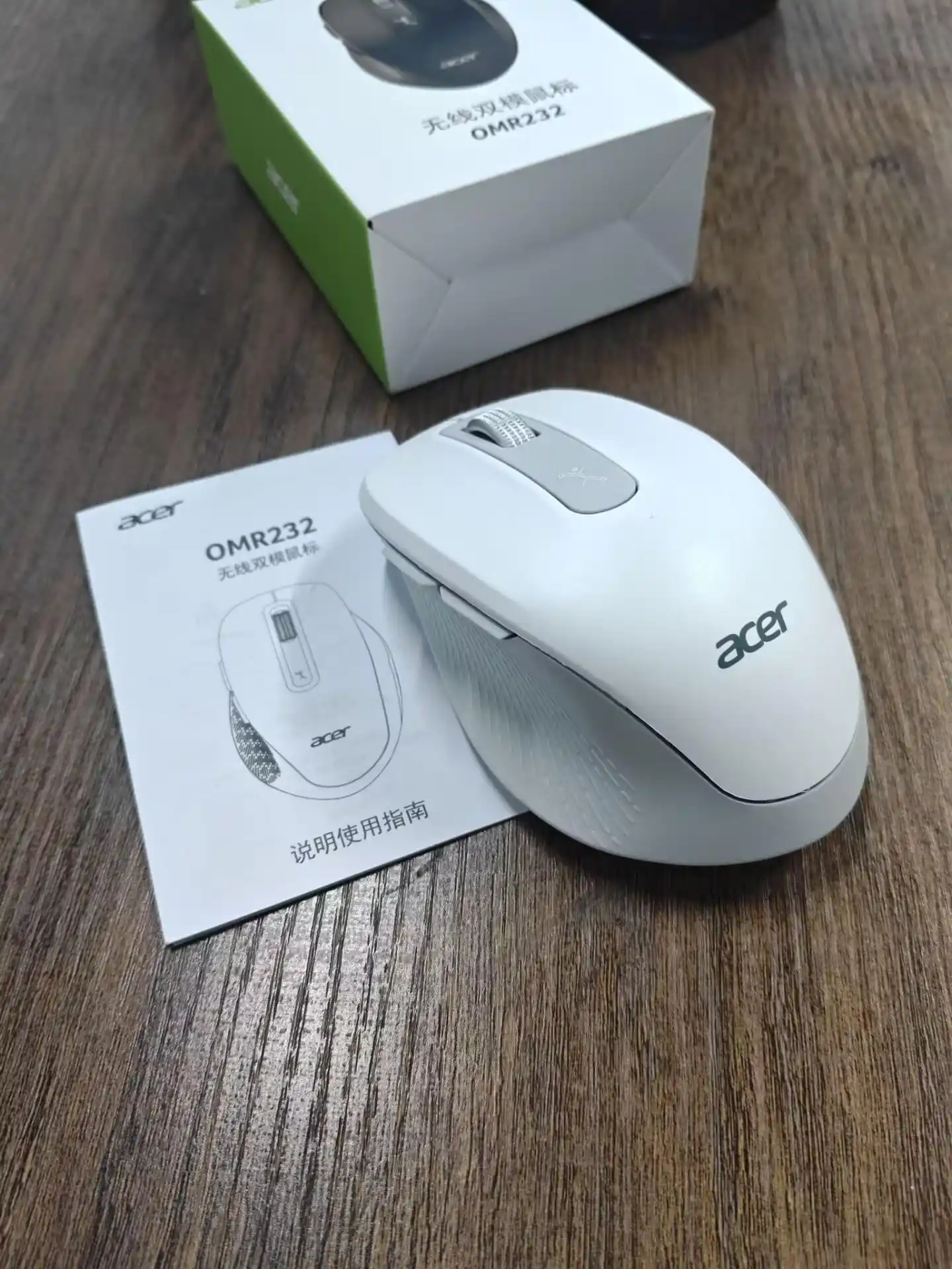 Acer OMR232 simsiz, ovozsiz sichqoncha, Bluetooth + 2.4G, ergonomik