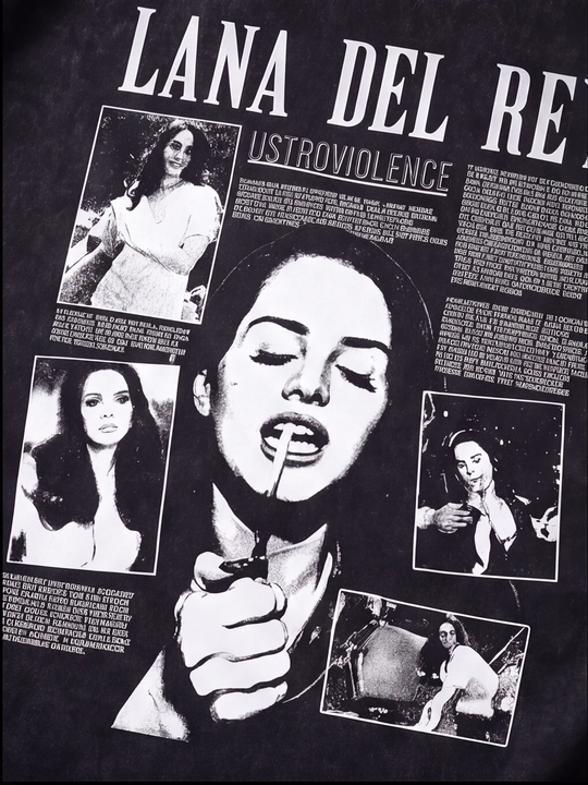 Lana Del Rey   OVERSIZE o‘lchamli erkaklar va ayollar futbolkasi, yozgi, uniseks