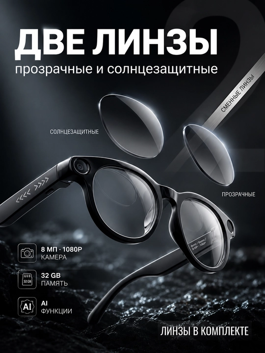 Kamera bilan smart ko‘zoynak, AI ochki, kamerali kozoynak, CY05,smart ko‘zoynak,1080P 8 MP