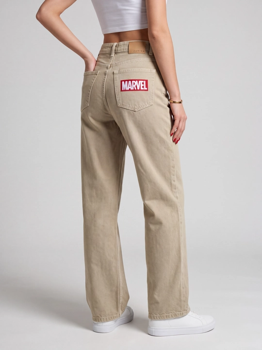 Erkaklar va ayollar uchun MARVEL DENIM unisek baggi oversize, zamonaviy dizayn jinsi shimi - 