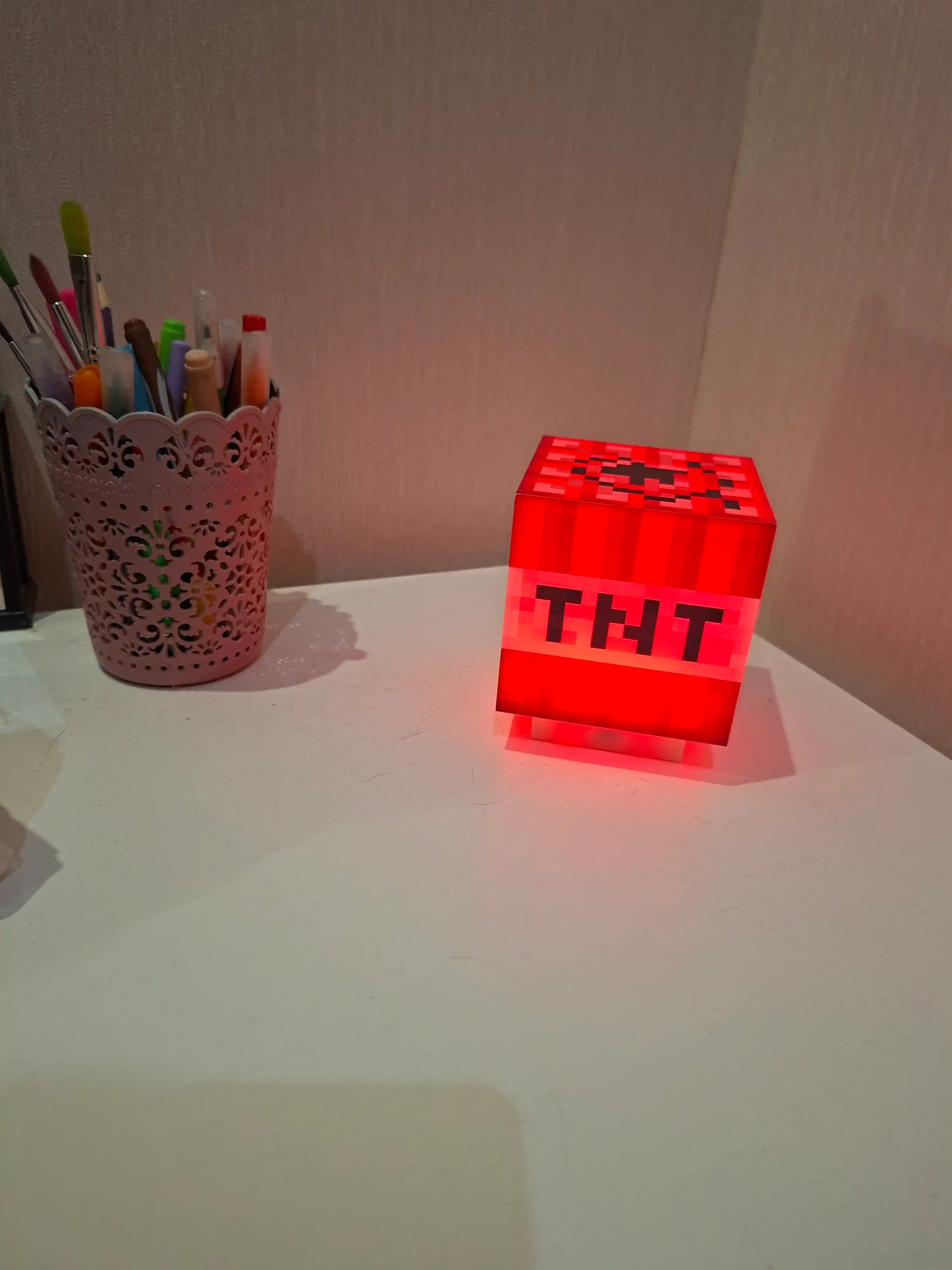 Minecraft LED tungi chiroq-fakel, dekorativ yoritgich maynkraft mario