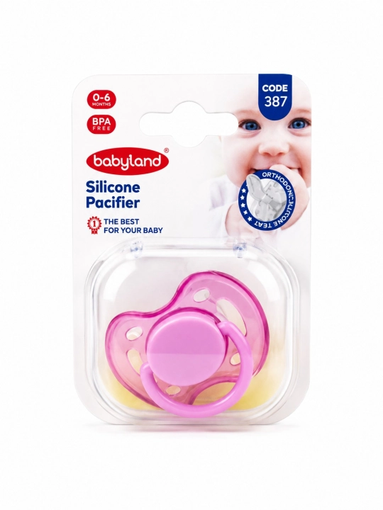 Silikon bolalar so'rg'ichi, ortodontik, 0-6-18 oy Babyland, 2 xil soskasi bilan - 