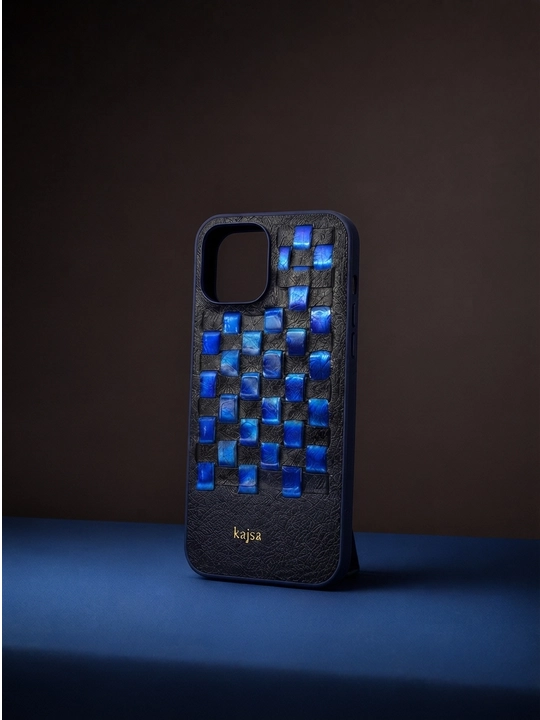 Премиальный чехол Kajsa из плетеной эко-кожи для iPhone 12 pro max - 