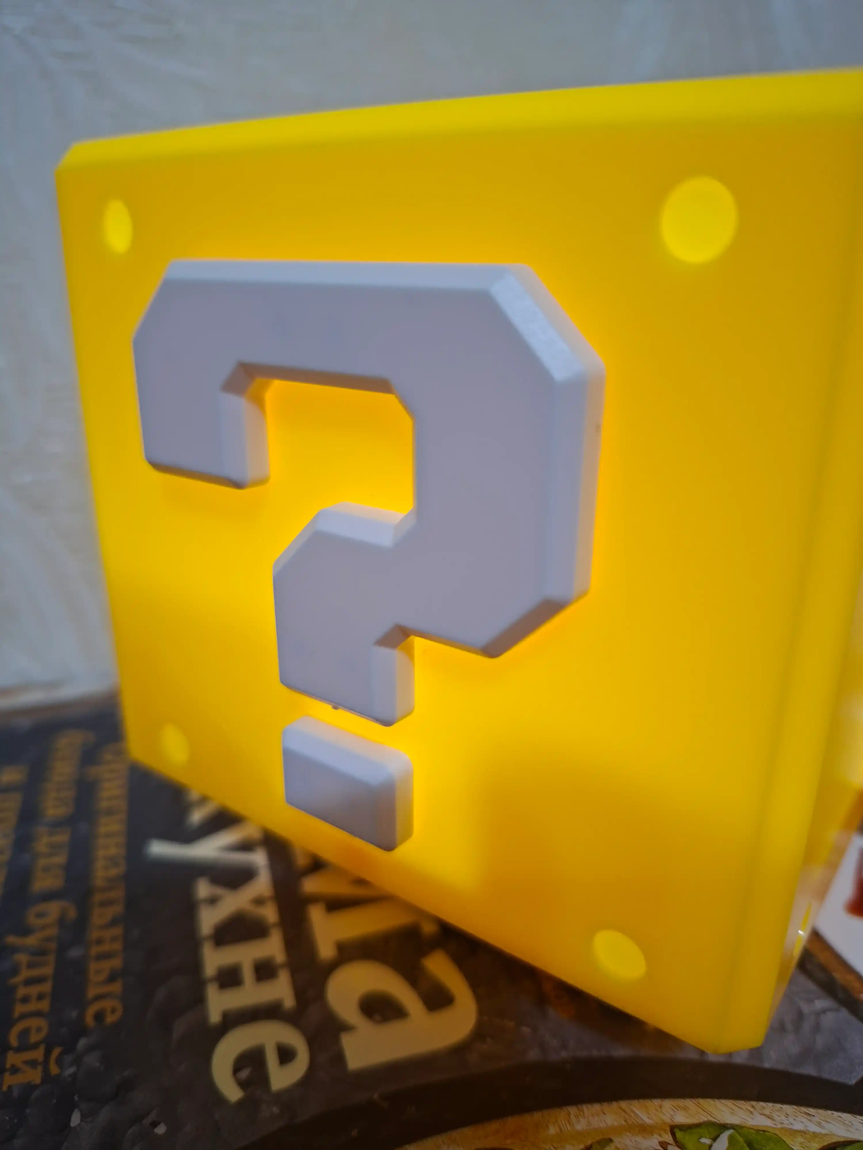 Minecraft LED tungi chiroq-fakel, dekorativ yoritgich maynkraft mario