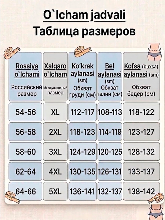 Katta o‘lchamli (plyus-sayz) nafis ayollar bluzkasi (koftasi)