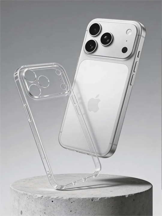 Прозрачный чехол для iPhone 14, 15, 16, 17 Pro, Pro Max, силиконовый