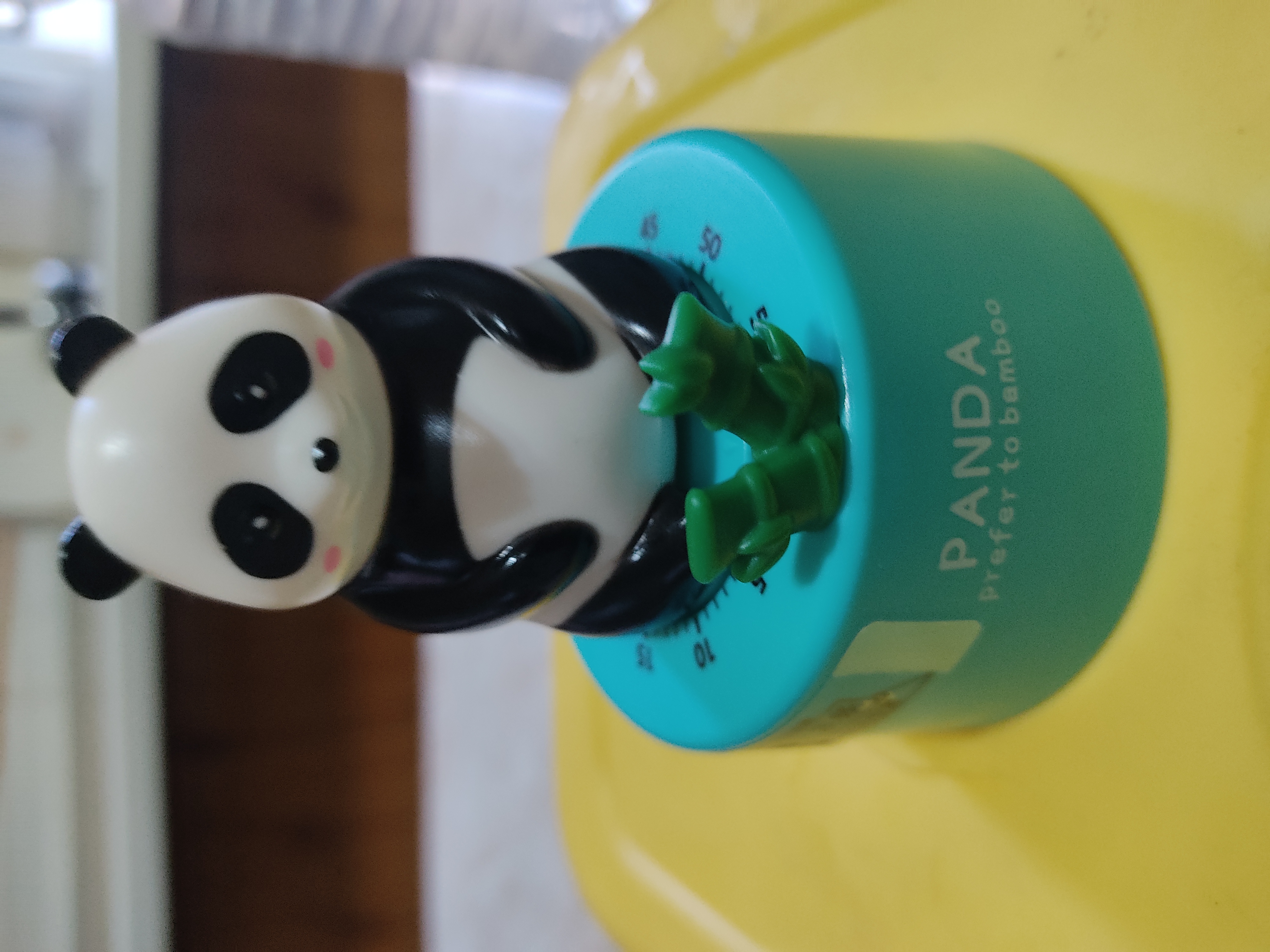 Panda ko‘rinishidagi oshxona magnitli taymeri, teskari sanoq mexanik taymeri