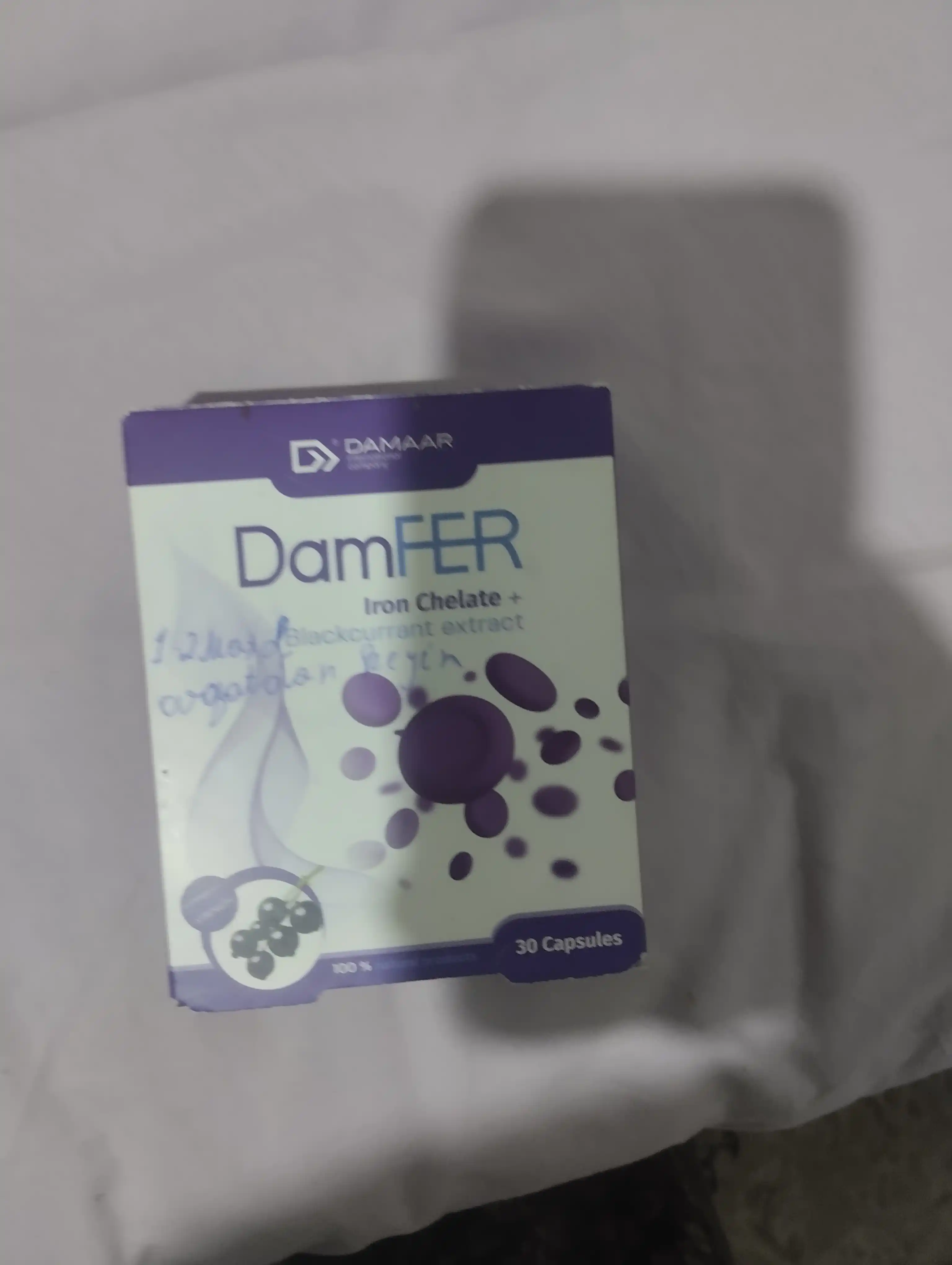 DAMFER temir tanqisligi anemiyasiga qarshi, Halol №30, Damaar