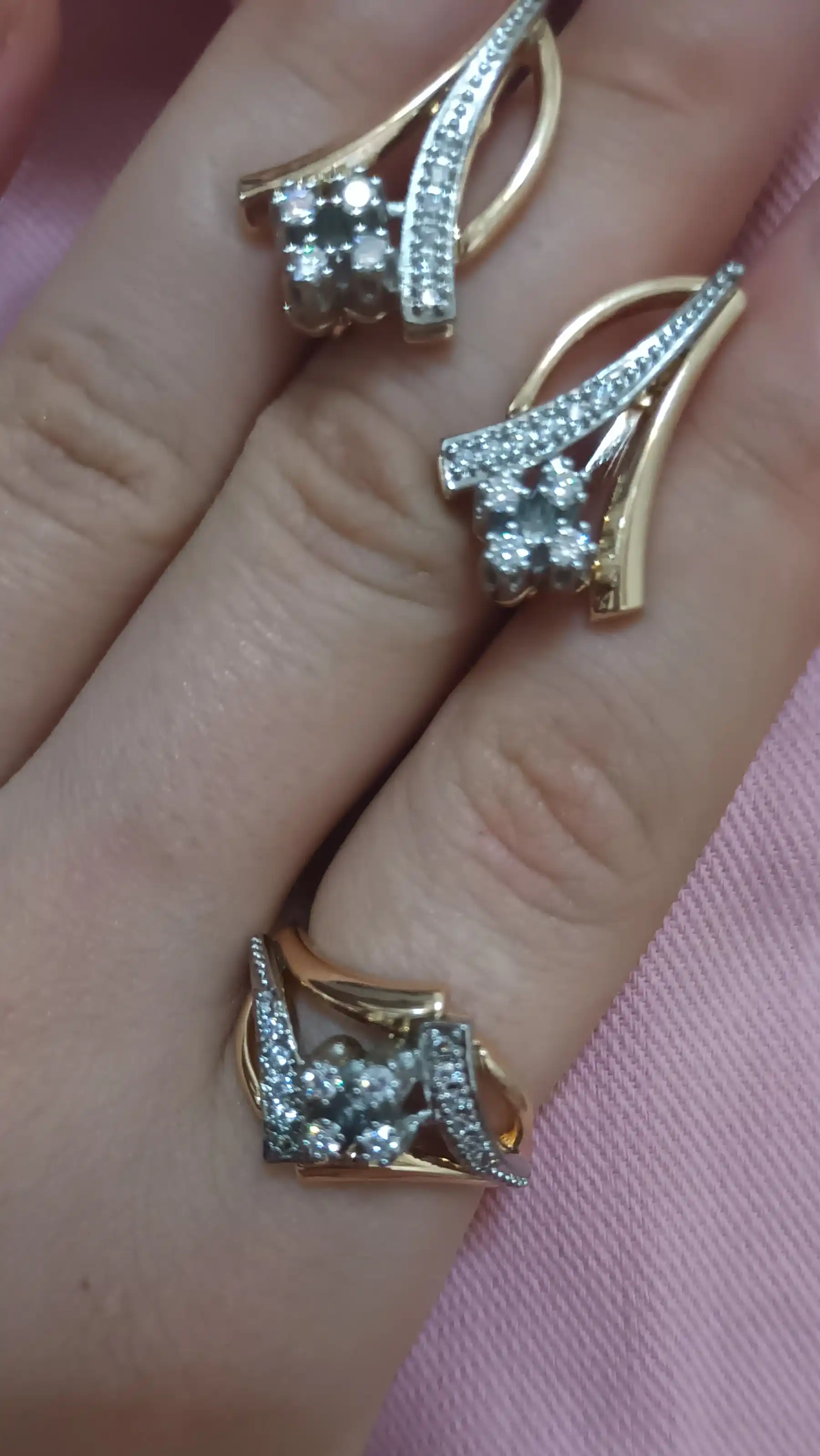 Набор украшений Stainless Steel — серьги и кольцо в комплекте