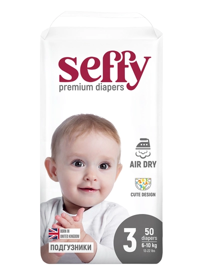 Подгузники для детей Seffy размер 3, 6-10кг, 50 шт - 