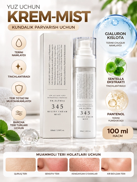 345 Probiotiklar bilan yangi avlod kremli sprey-mist