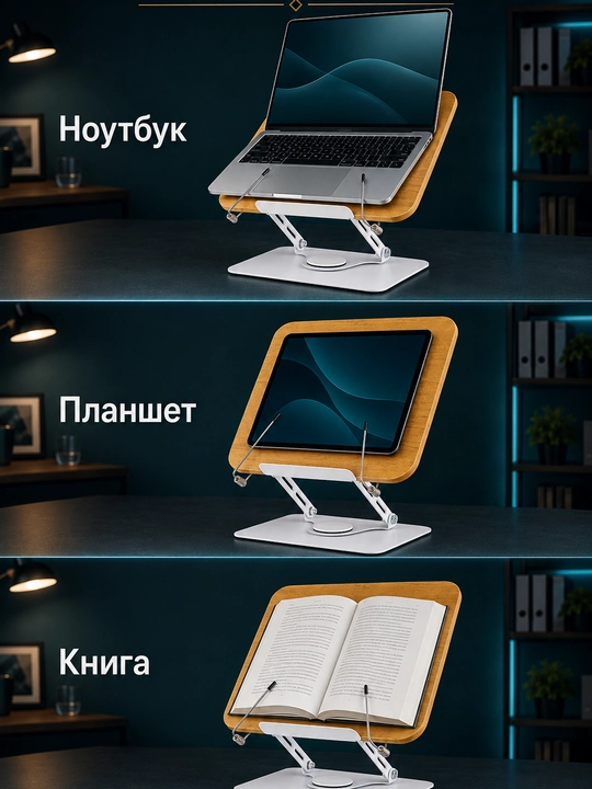 Universal stend – Qur’on, kitob, telefon va planshetlar uchun taglik