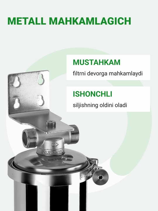 Zanglamaydigan po‘latdan tayyorlangan Geyser Premier 20BB 1" magistral filtr korpusi