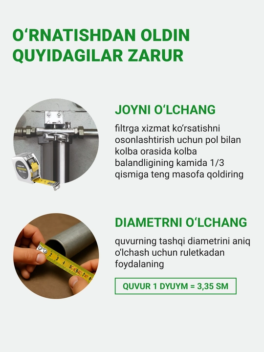 Zanglamaydigan po‘latdan tayyorlangan Geyser Premier 20BB 1" magistral filtr korpusi
