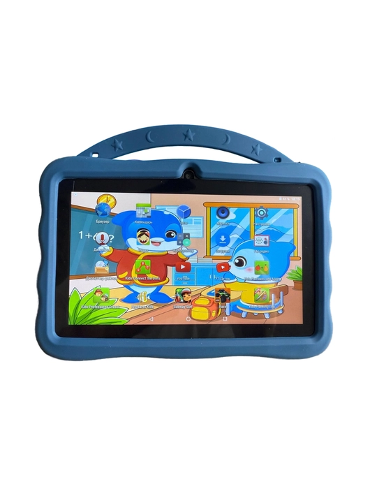 Bolalar Plansheti Android 14, 2/32GB, Wi-Fi, Kamera, YouTube, Silikon Himoya Qopqog‘i