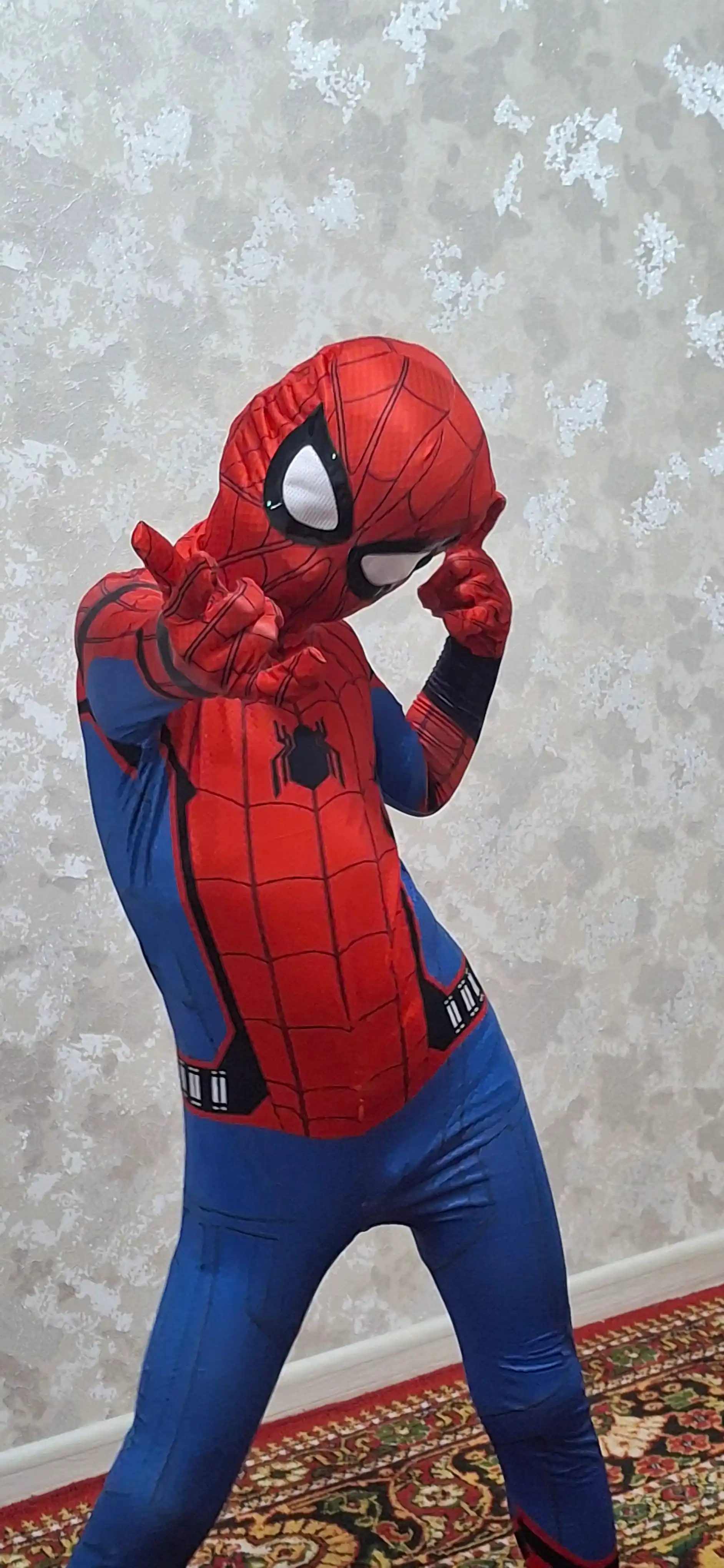 Kosplay o'rgimchak odam bolalar spiderman  uchun, super qahramon karnaval kostyumi