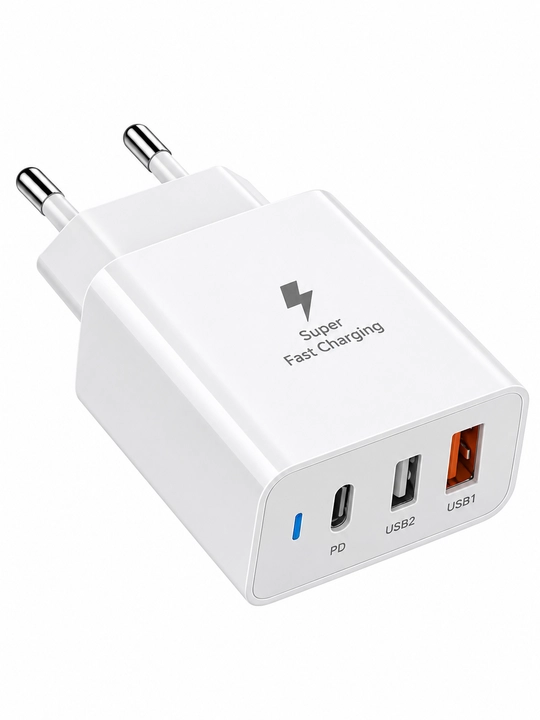 Kingdko KDK-G01 120W tez zaryadlovchi adapter, USB-C va USB portlar