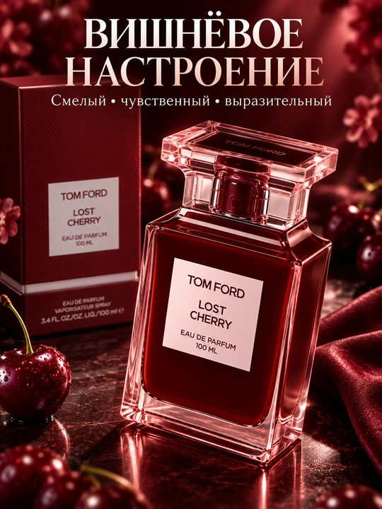 Ayollar uchun atir suvi Tom Ford Lost Cherry — uzoq saqlanuvchi ayollar parfumi
