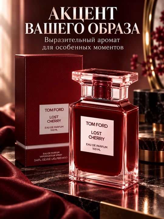 Ayollar uchun atir suvi Tom Ford Lost Cherry — uzoq saqlanuvchi ayollar parfumi