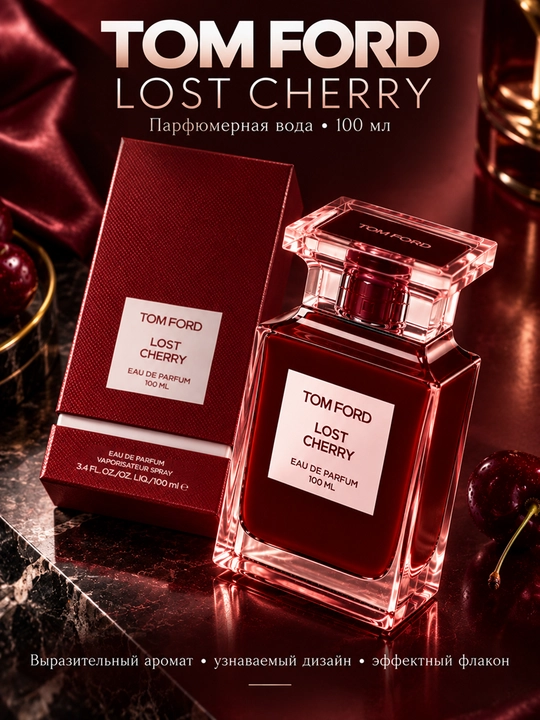 Ayollar uchun atir suvi Tom Ford Lost Cherry — uzoq saqlanuvchi ayollar parfumi